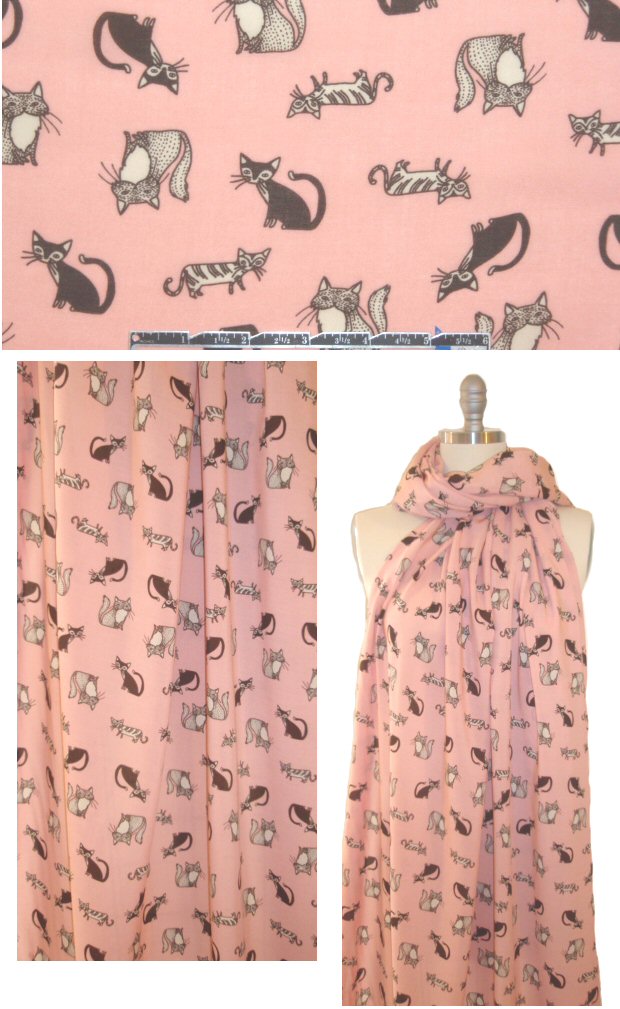 'kitty party' drapey viscose woven - mauvey pink