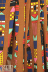 graphic totems printed viscose woven .75 yds