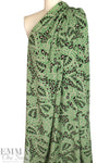 sage 'leopard leaf' viscose voile woven 1.66 yd