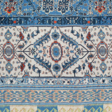 Johnny W@s 'boho blues' rayon crepe woven 1.625 yds