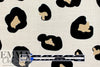 'spotted Bengal' slub rayon stretch woven - ecru/black 1.75 yd