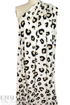 'spotted Bengal' slub rayon stretch woven - ecru/black 2.125 yd