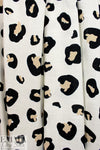 'spotted Bengal' slub rayon stretch woven - ecru/black 2.125 yd