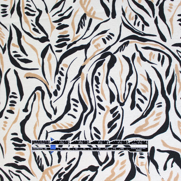 'earthy foliage' rayon blend lightweight textured woven 1.625 yd
