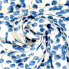 'blue leaf' linen-look slub rayon woven .875 yds