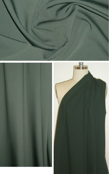 The0ry viscose 4-way stretch twill - deep green
