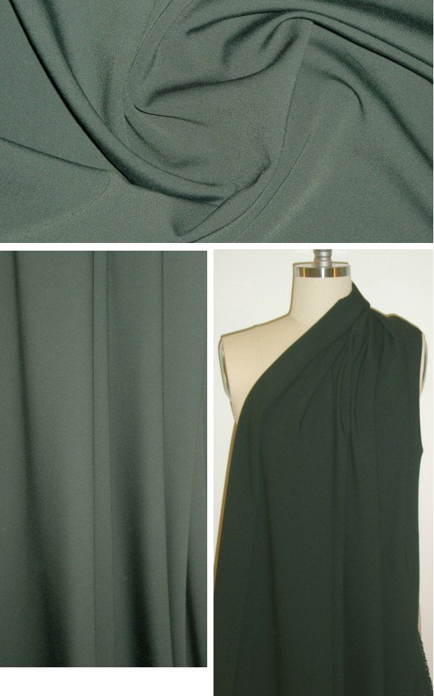 The0ry viscose 4-way stretch twill - deep green 1.2 yd