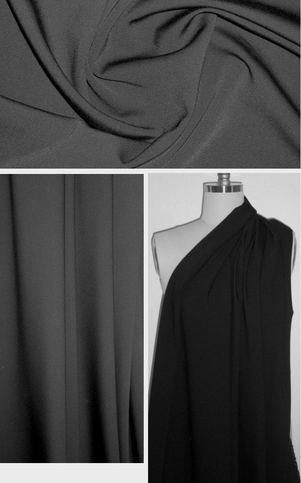 The0ry drapey viscose stretch crepe - black