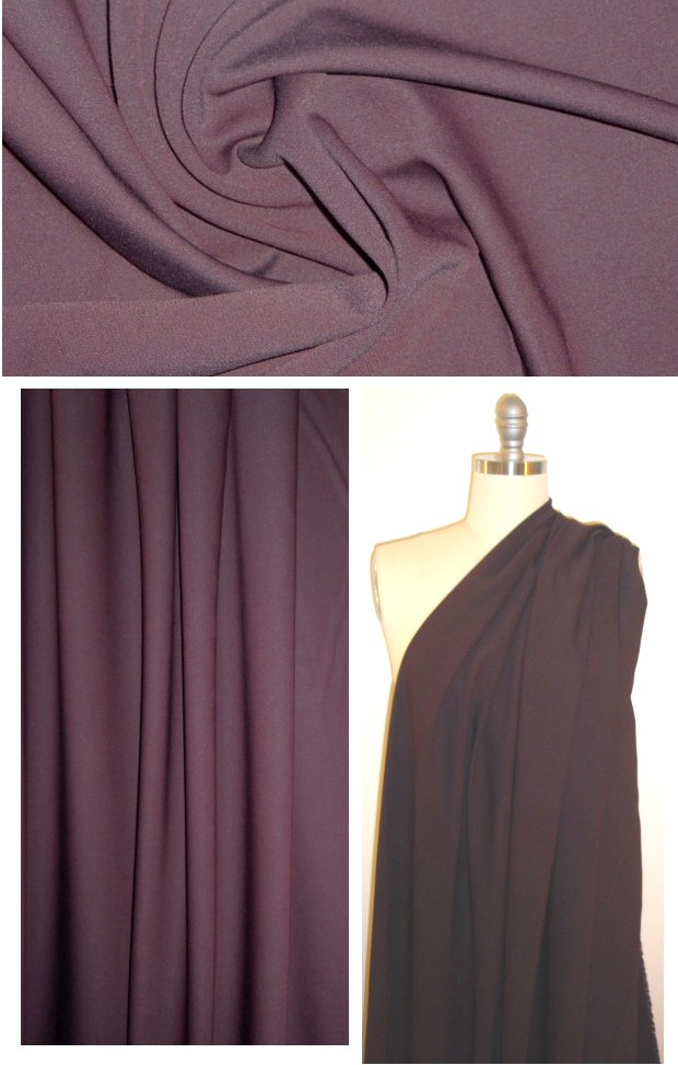 The0ry drapey viscose stretch crepe - deep plum