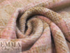 Renata brushed plaid poly/wool coating - peony/latte 3 yd