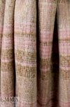 Renata brushed plaid poly/wool coating - peony/latte 3 yd
