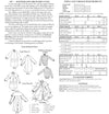Photo of back cover shows size and yardage chart. Includes fabric suggestions and description.