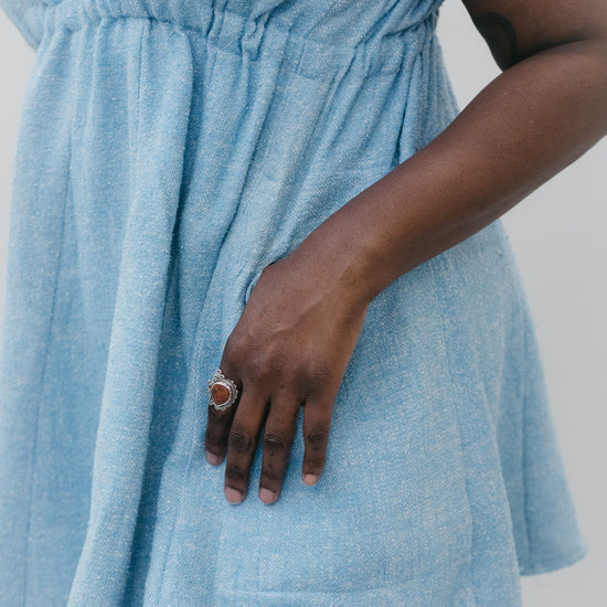 Close up of the side of the women's Ghanaian Smock