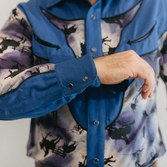 Close up of decorative sleeve placket, 212 View D Five Frontier Shirts.