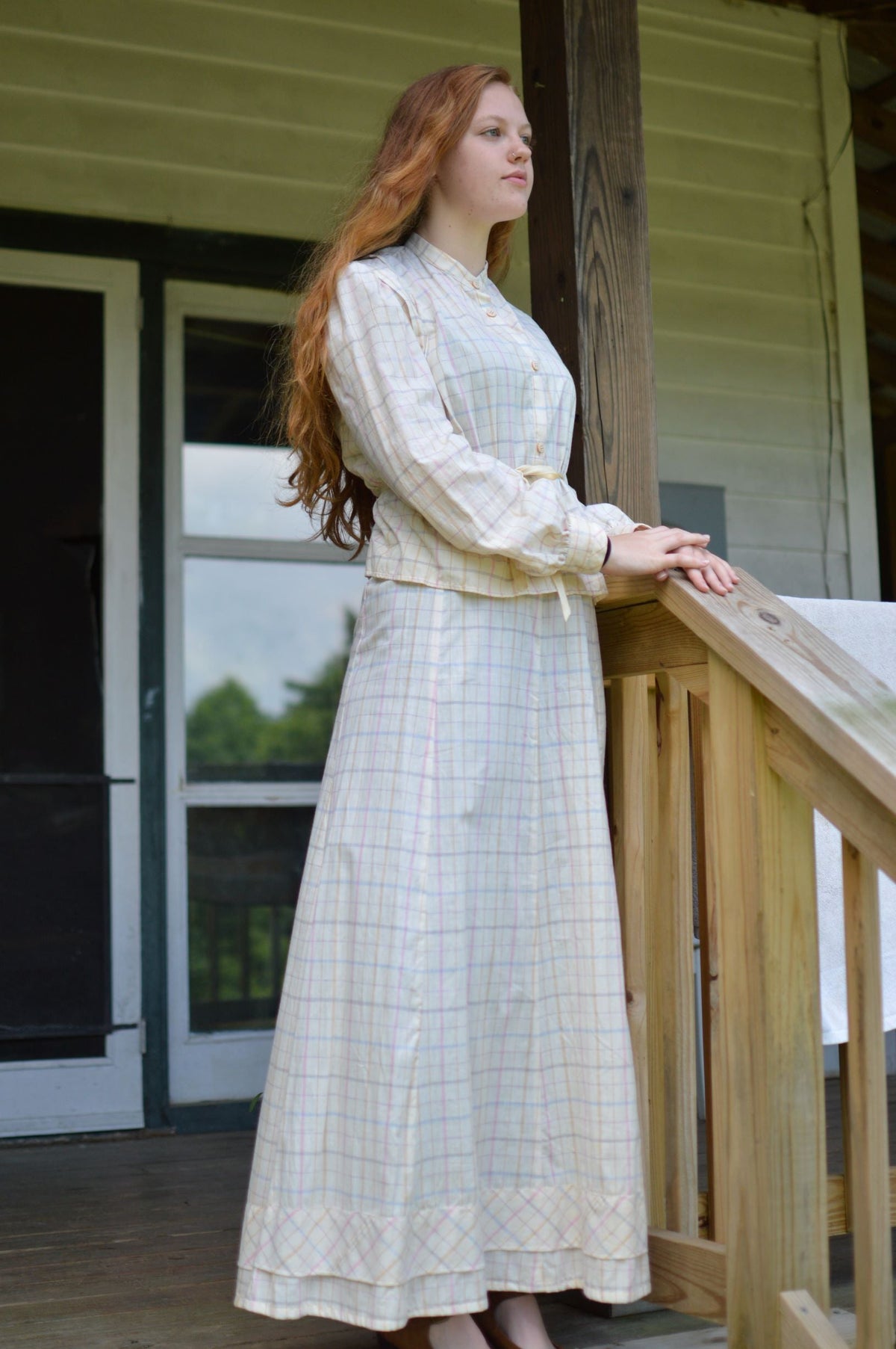 Digital Sewing Pattern - 216 Schoolmistress' Shirtwaist & Skirt - PDF by Folkwear
