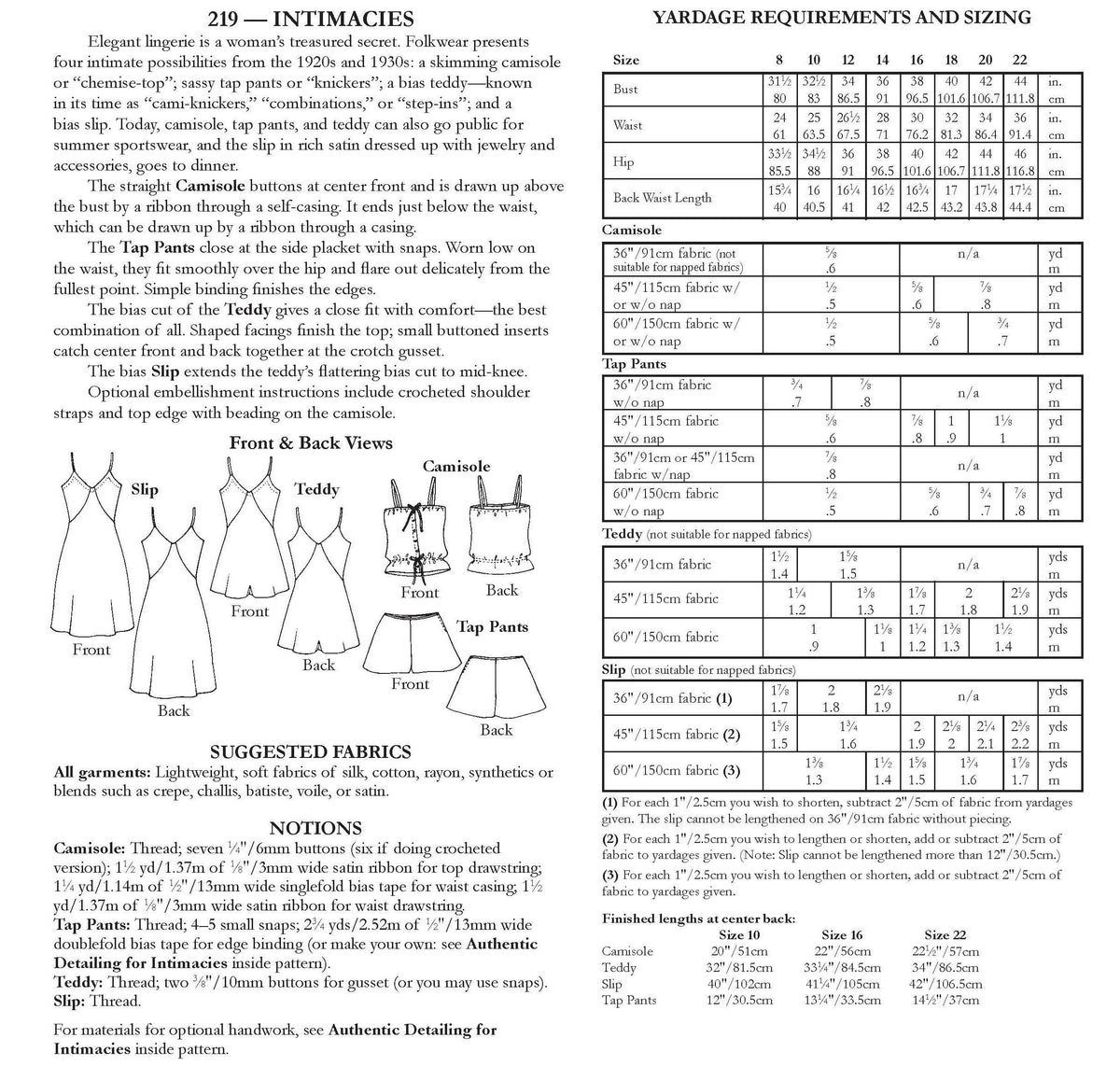 Digital Sewing Pattern - 219 Intimacies by Folkwear