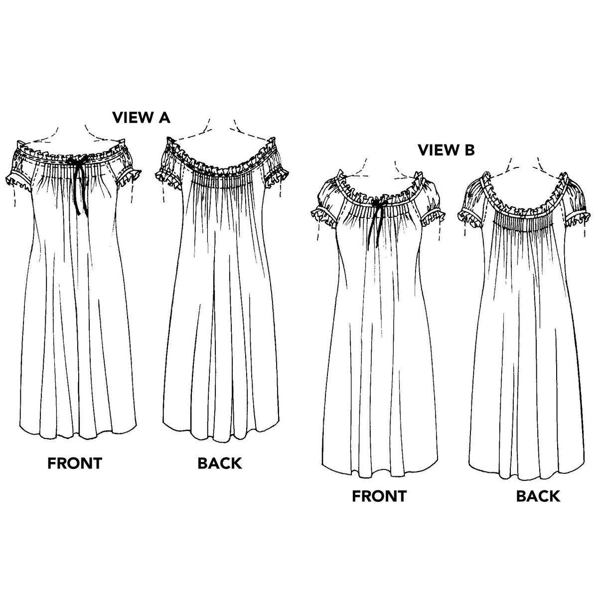 Digital Sewing Pattern - 223 A Lady's Chemise by Folkwear