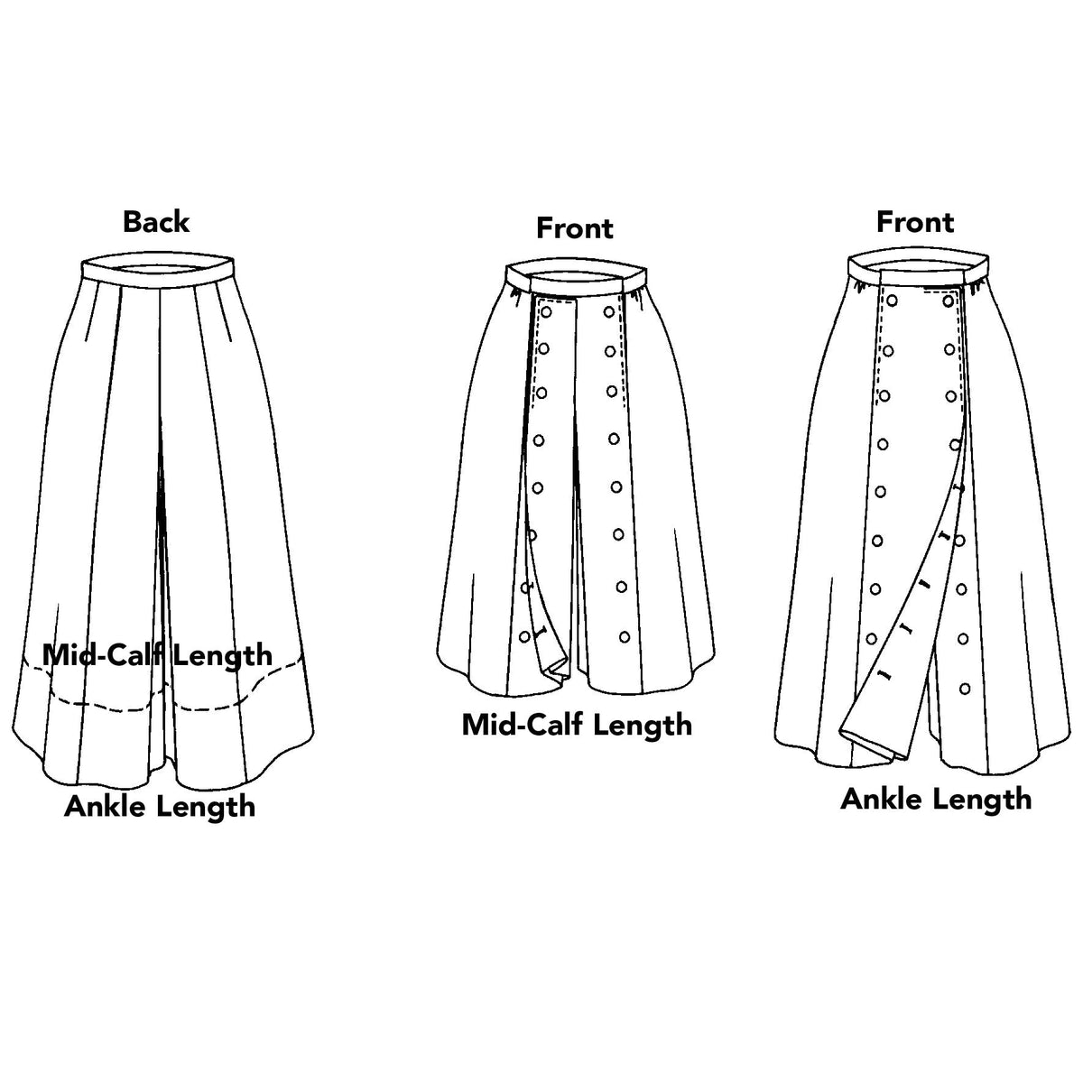 Digital Sewing Pattern - 231 Big Sky Riding Skirt by Folkwear