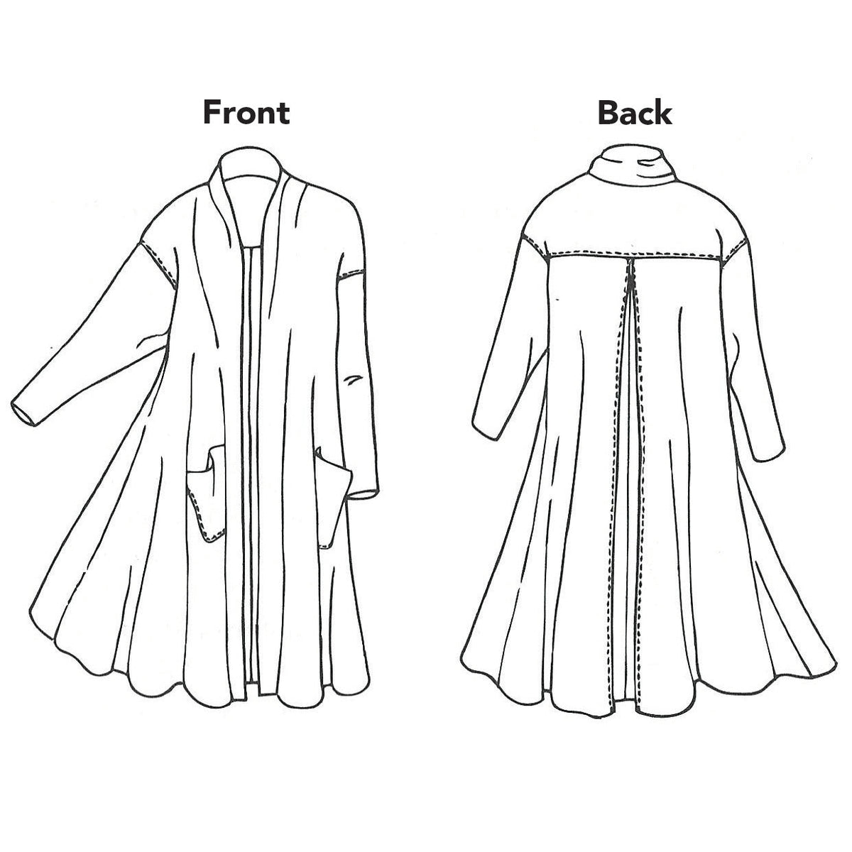 Digital Sewing Pattern - 254 Swing Coat by Folkwear