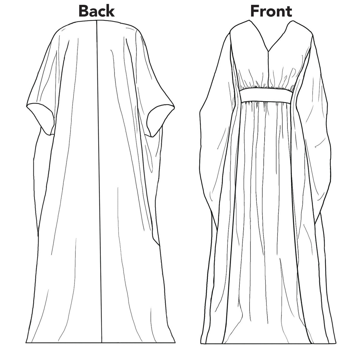 Digital Sewing Pattern - 280 Resort Kaftan by Folkwear