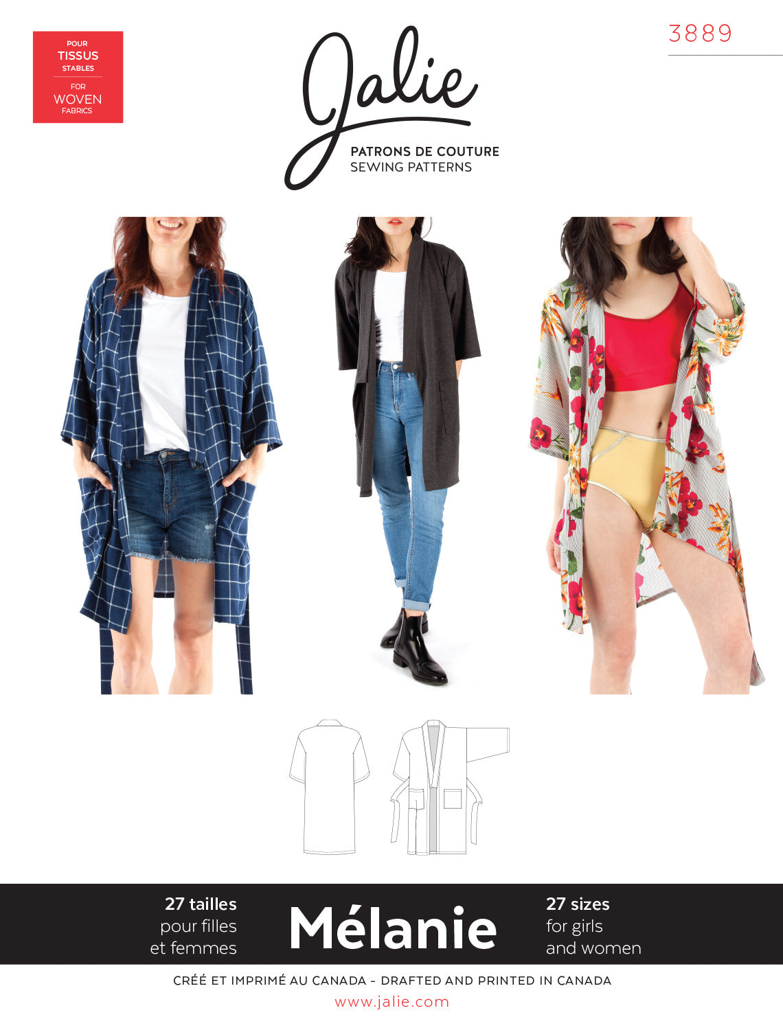 Digital Sewing Pattern - 3889 // Mélanie Robe by Jalie