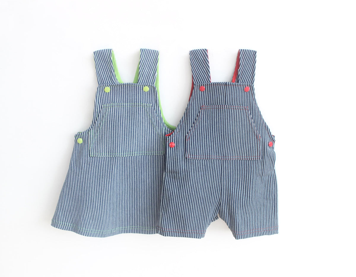 Digital Sewing Pattern - Ahoy Unlined Romper & Pinafore Pattern by Puperita