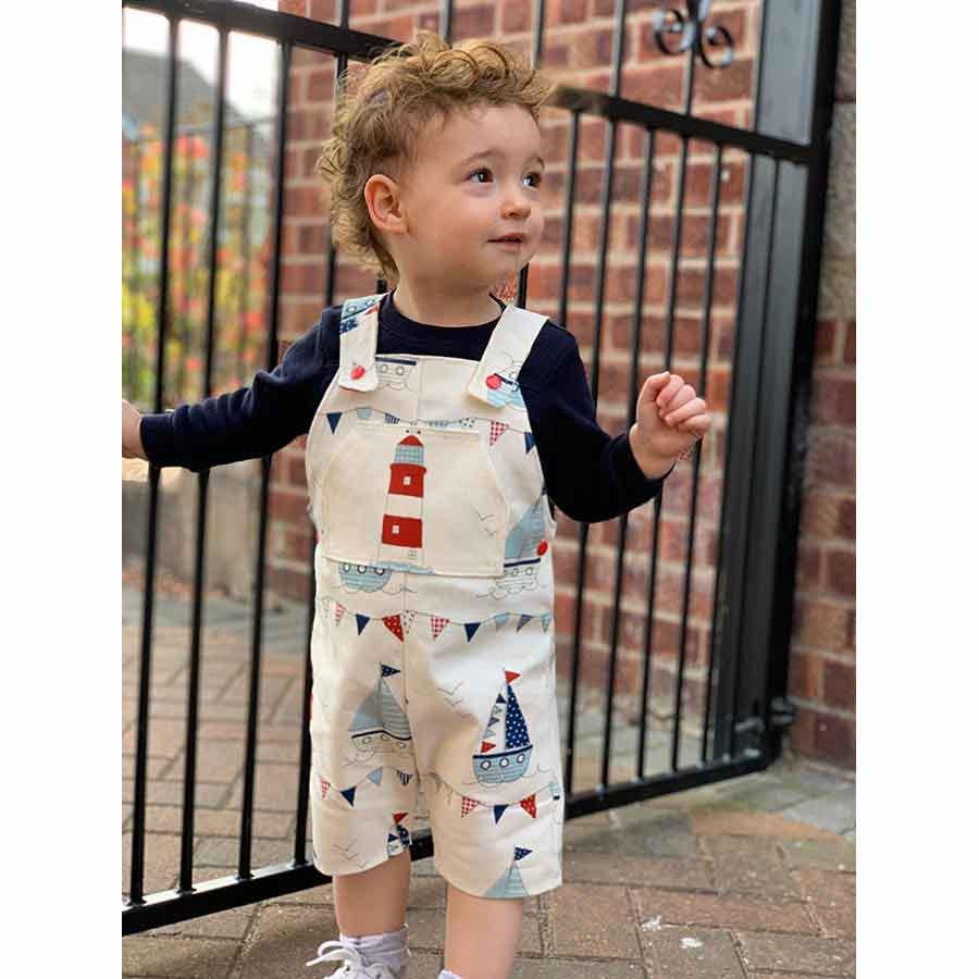 Digital Sewing Pattern - Ahoy Unlined Romper & Pinafore Pattern by Puperita