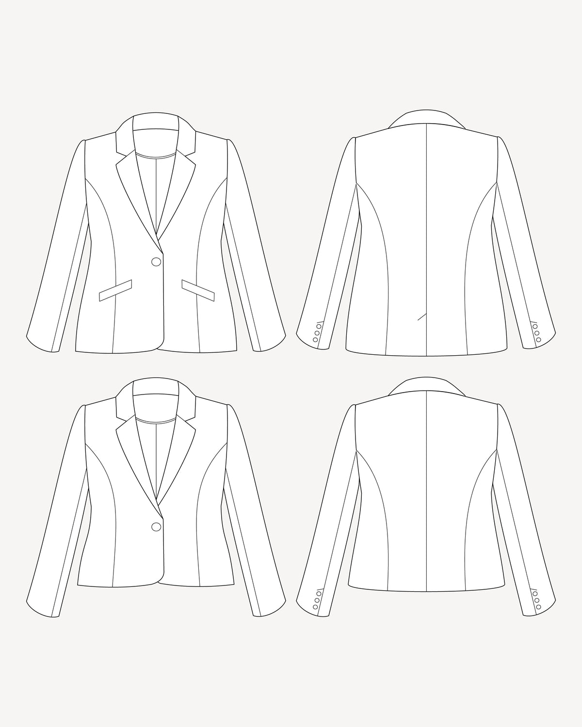 Digital Sewing Pattern - Cashmerette Auburn Blazer PDF pattern by Cashmerette