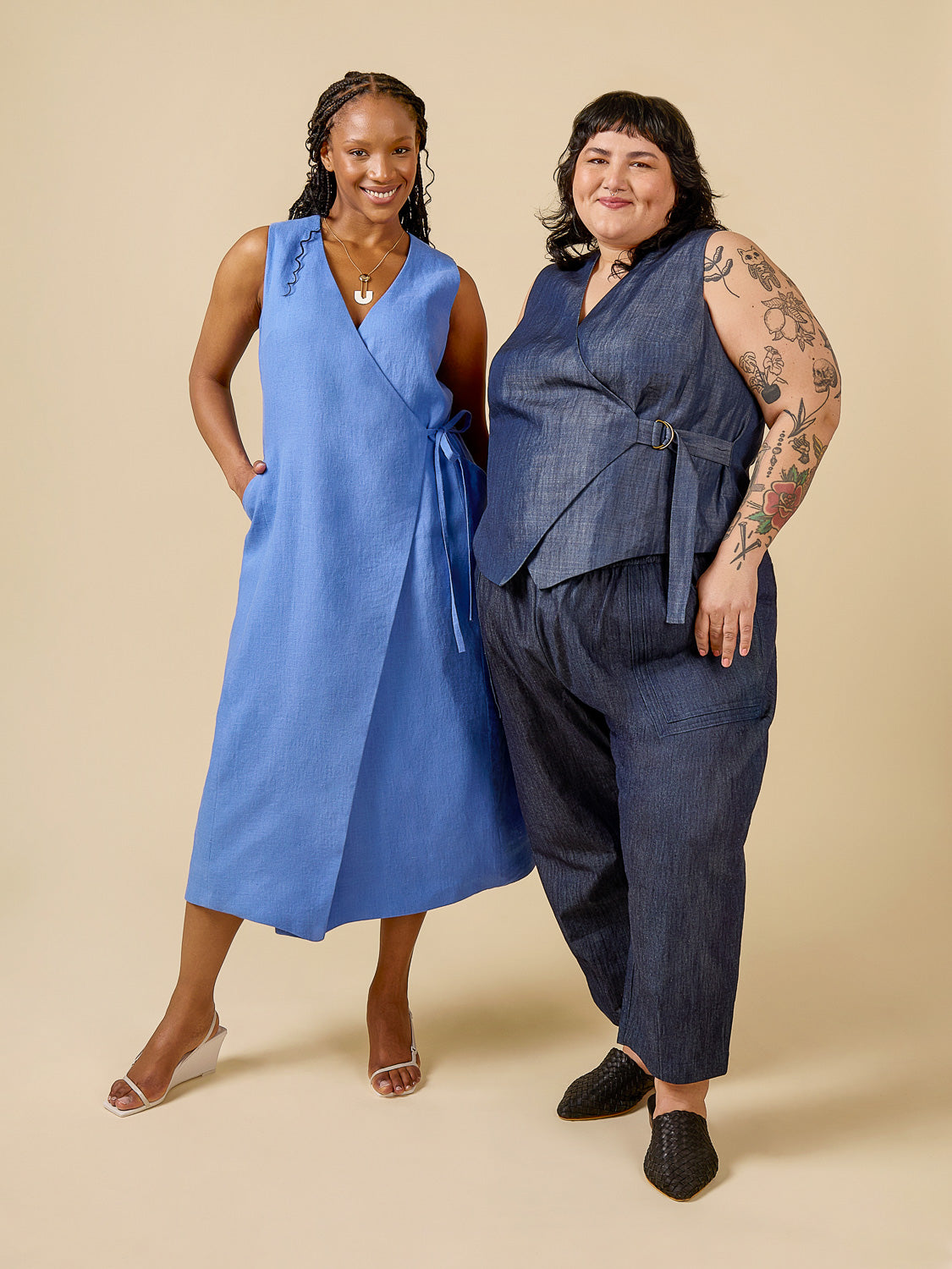 Digital Sewing Pattern - Aylin Wrap Dress + Vest by Closet Core Patterns