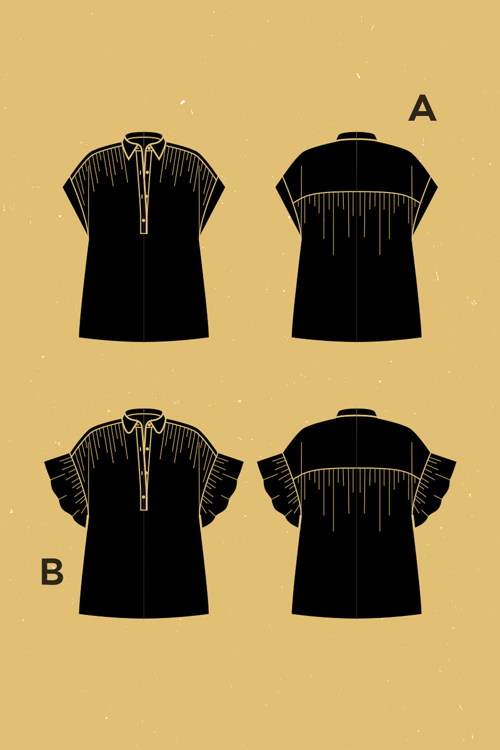 Digital Sewing Pattern - Camelia Blouse Pattern by Deer & Doe