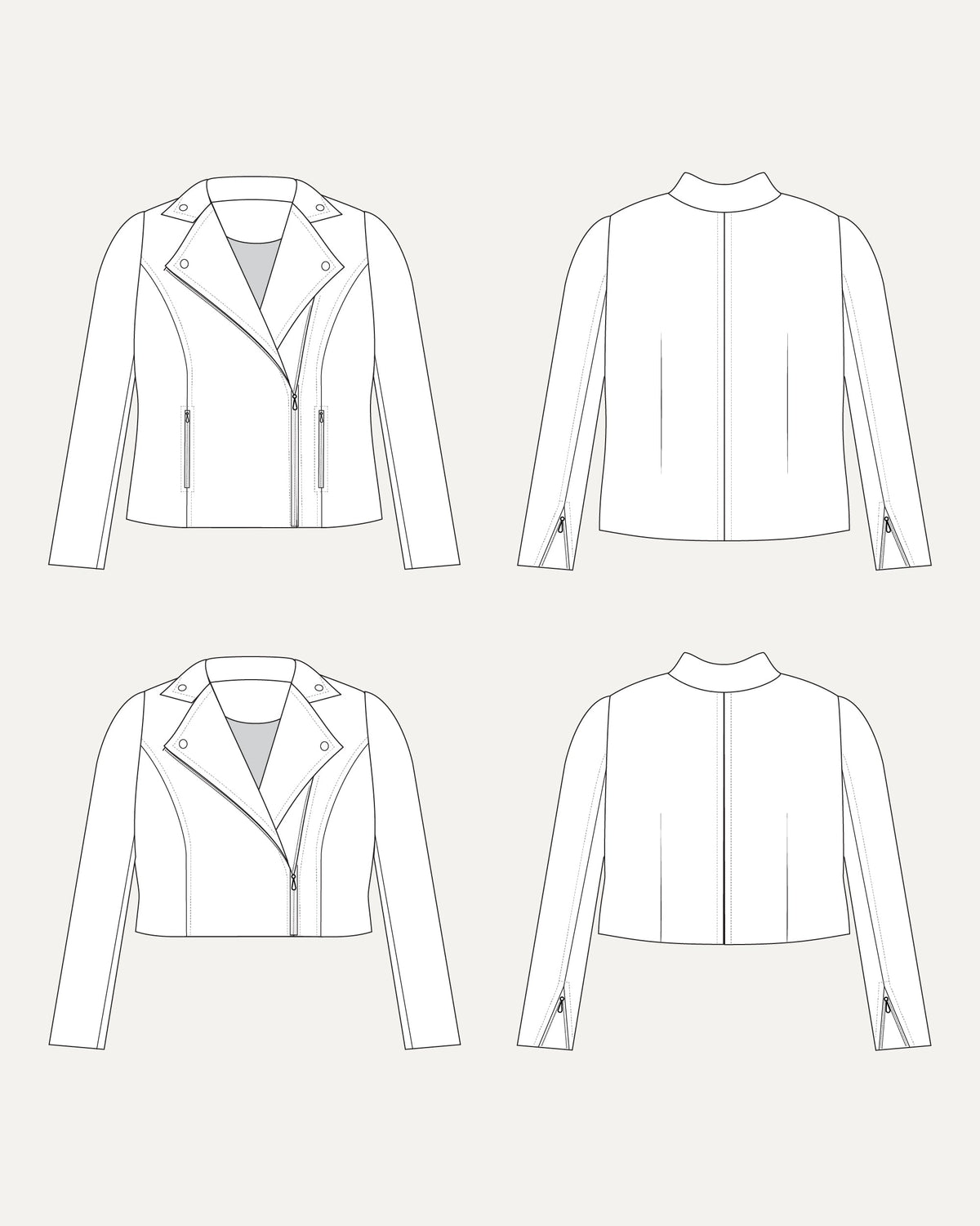 Digital Sewing Pattern - Cashmerette Canton Moto Jacket PDF pattern by Cashmerette