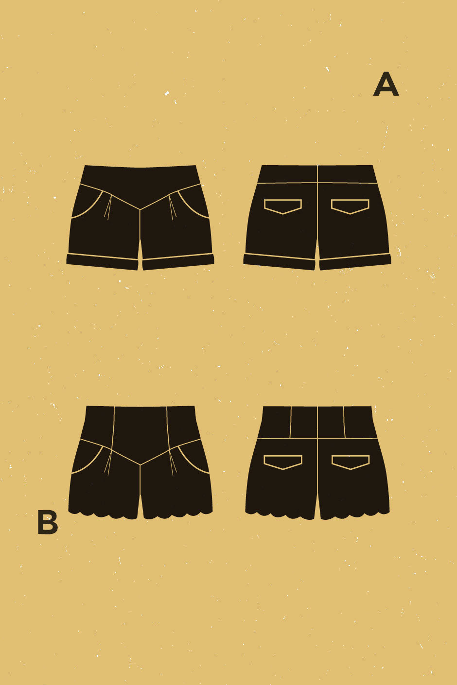 Digital Sewing Pattern - Chataigne Shorts Pattern by Deer & Doe