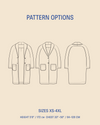 WBM Cocoon coat sewing pattern options