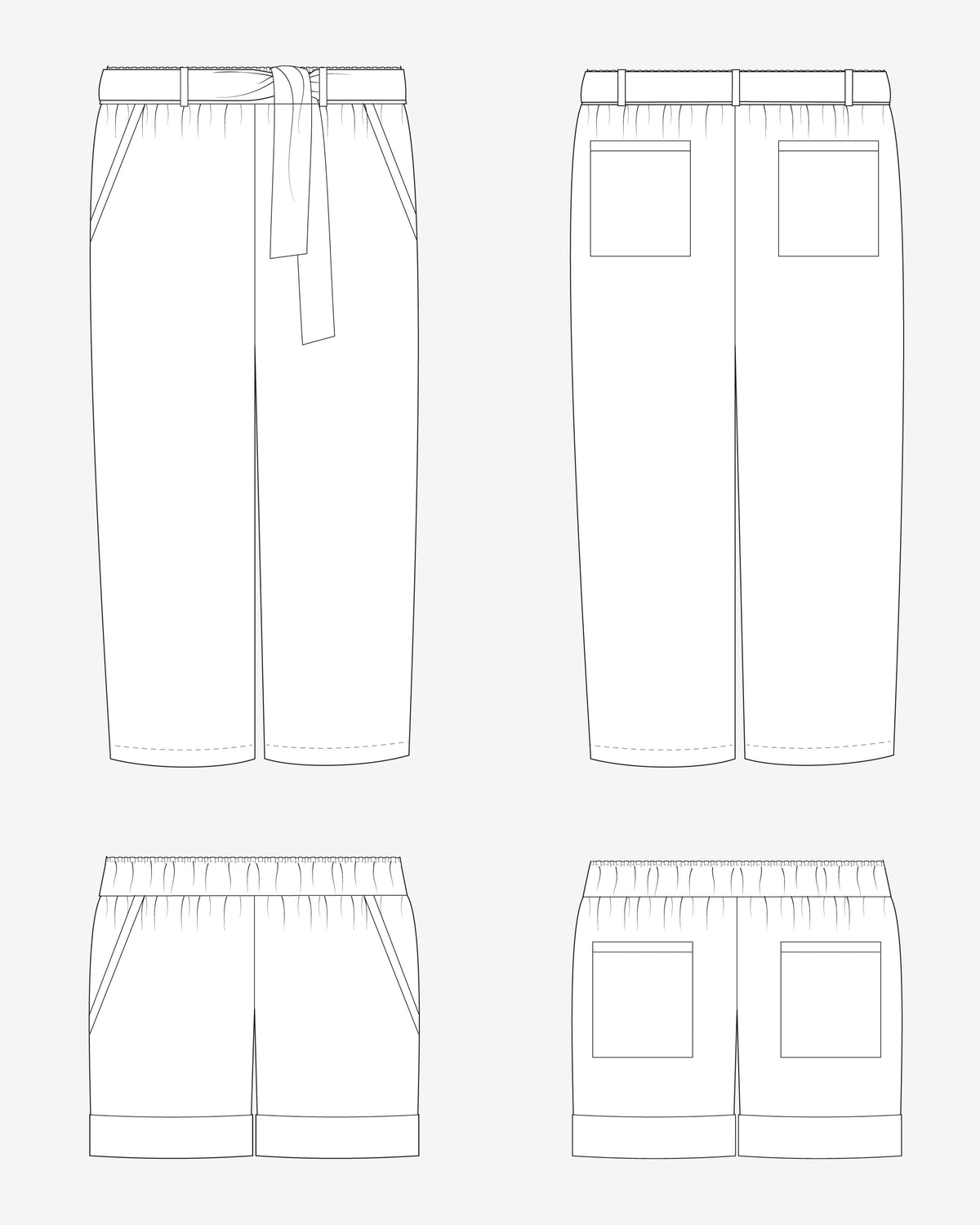 Digital Sewing Pattern - Cashmerette Everett Pants & Shorts PDF pattern by Cashmerette