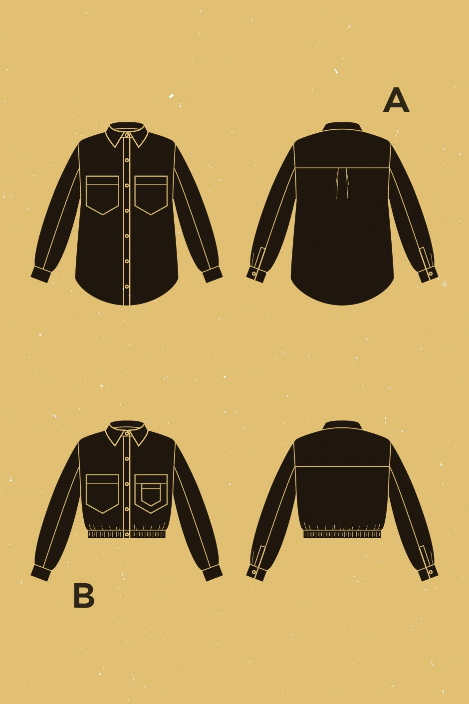 Digital Sewing Pattern - Fougère Overshirt + Jacket Pattern by Deer & Doe