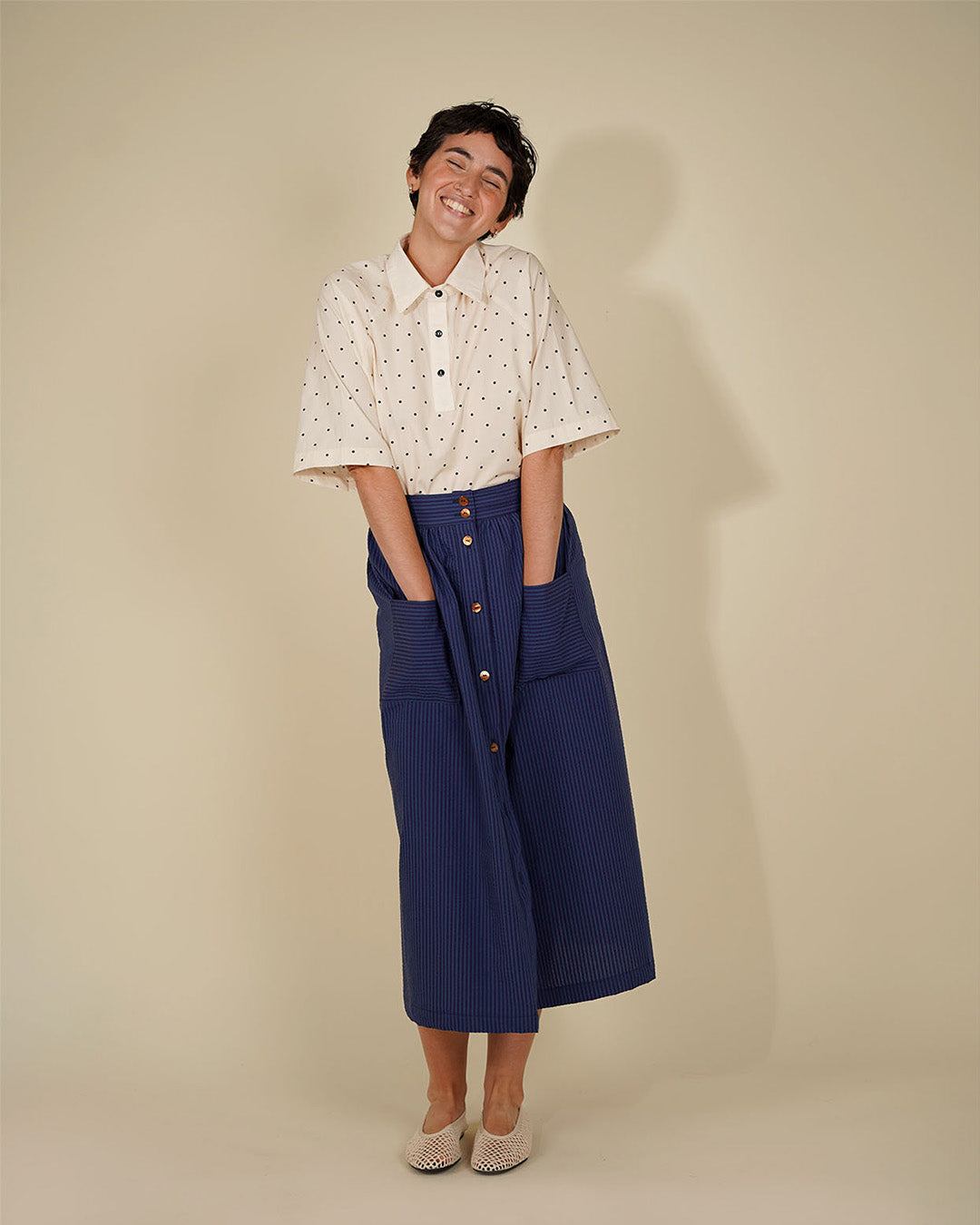 Digital Sewing Pattern - Front Button Skirt Pattern by Wardrobe By Me
