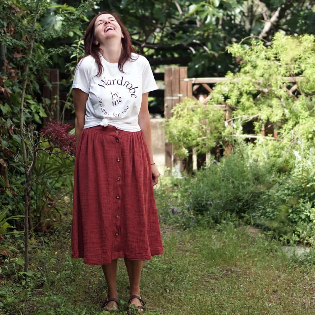 Digital Sewing Pattern - Front Button Skirt Pattern by Wardrobe By Me