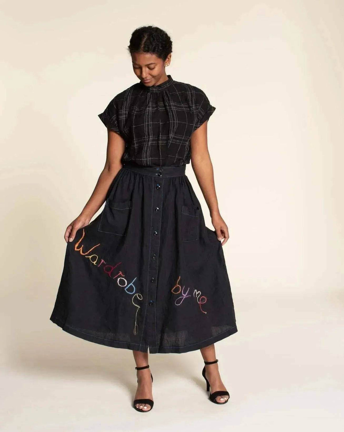 Digital Sewing Pattern - Front Button Skirt Pattern by Wardrobe By Me