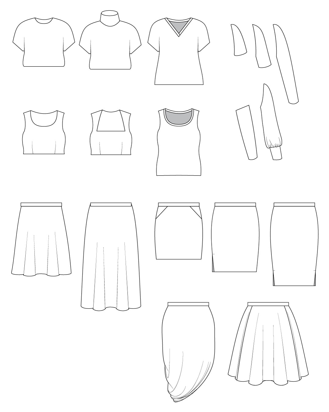 Digital Sewing Pattern - Cashmerette Grafton Dress, Top & Skirt Mix & Match Pack PDF pattern by Cashmerette