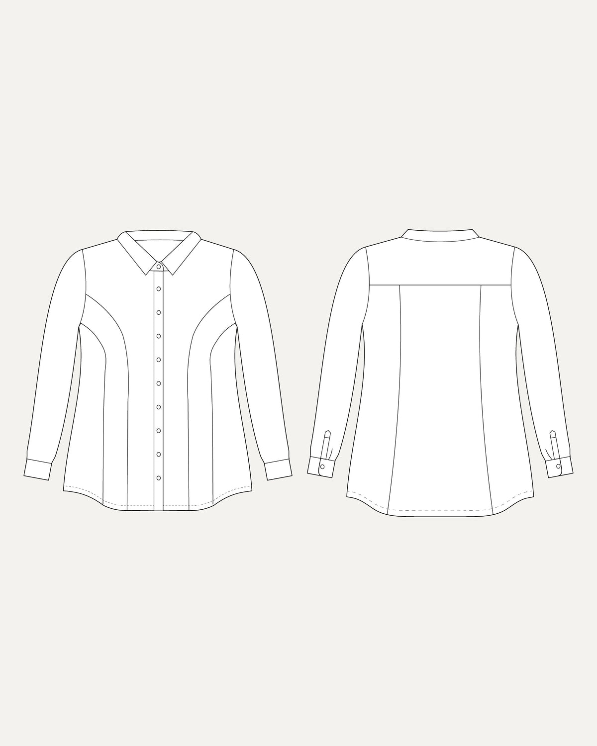 Digital Sewing Pattern - Cashmerette Harrison Shirt PDF pattern by Cashmerette