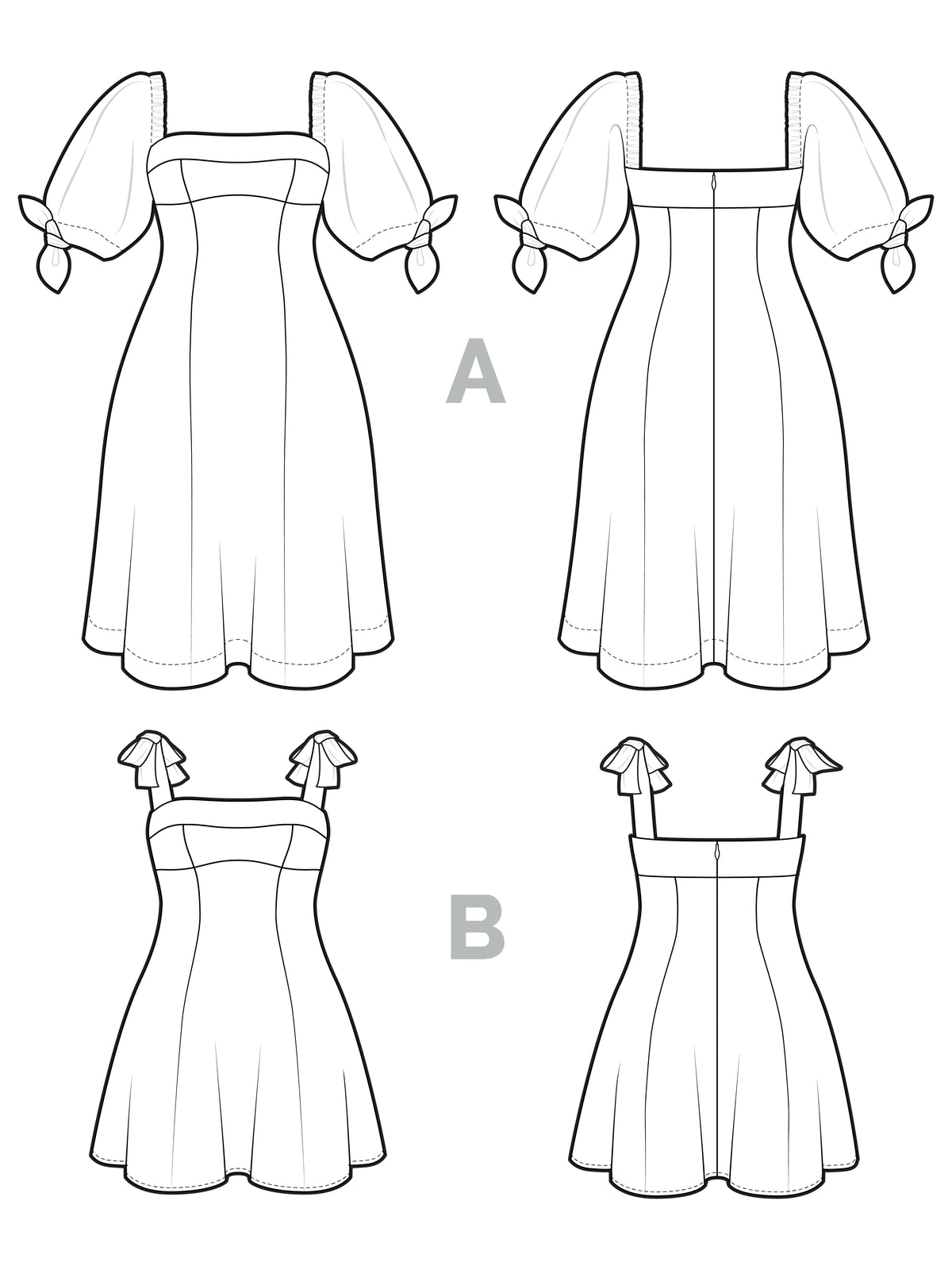 Digital Sewing Pattern - Lilas Dress Pattern by Deer & Doe