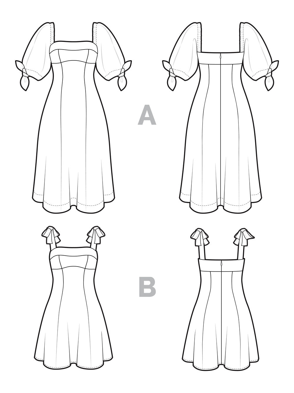 Digital Sewing Pattern - Lilas Dress Pattern by Deer & Doe