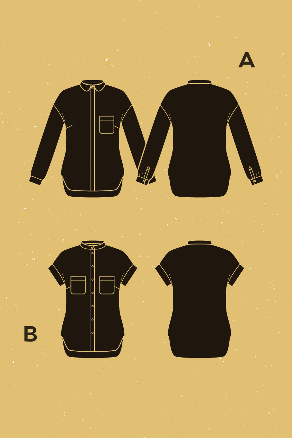 Digital Sewing Pattern - Mélilot Shirt Pattern by Deer & Doe