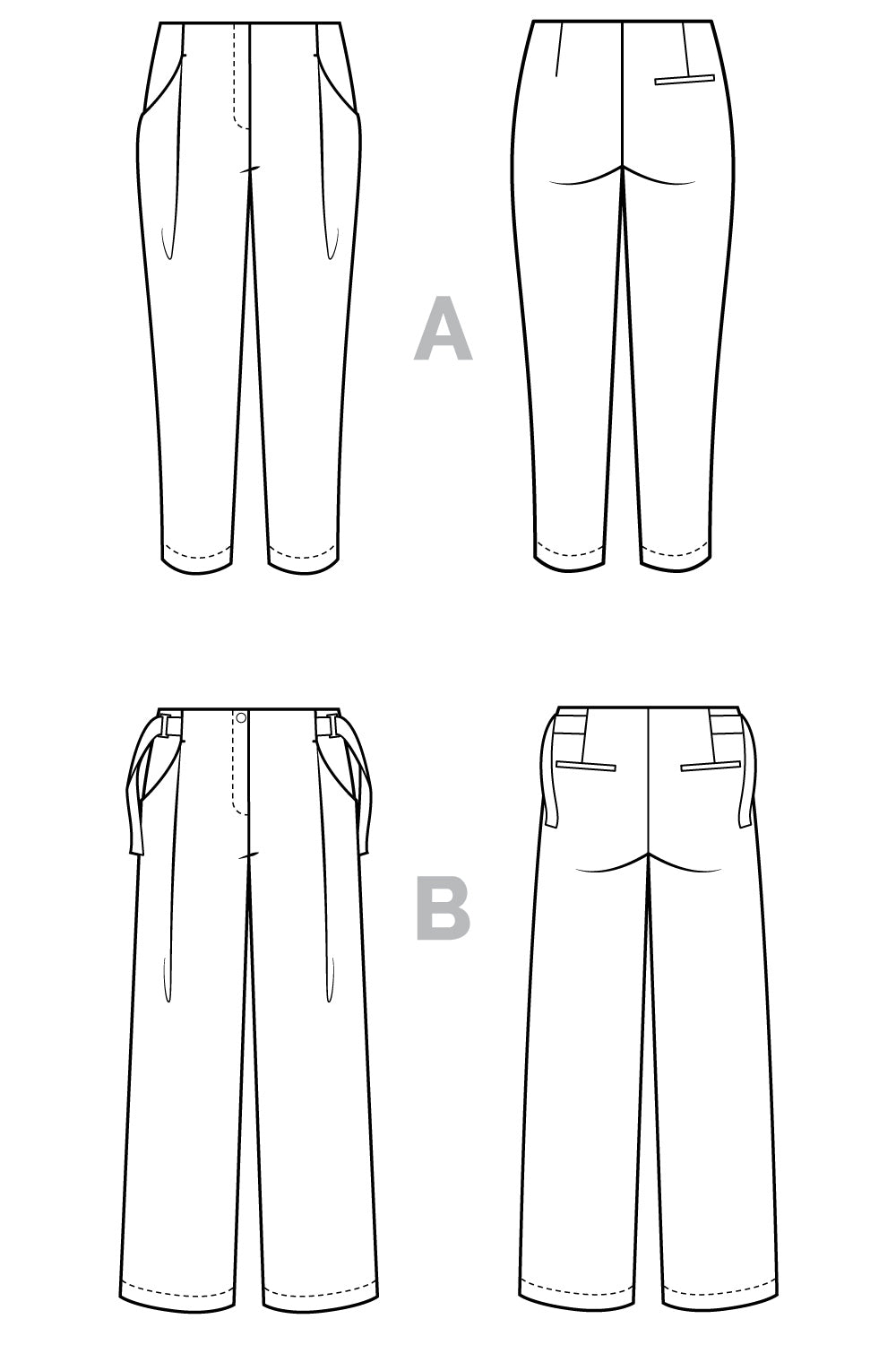 Digital Sewing Pattern - Mitchell Trousers Pattern by Closet Core Patterns