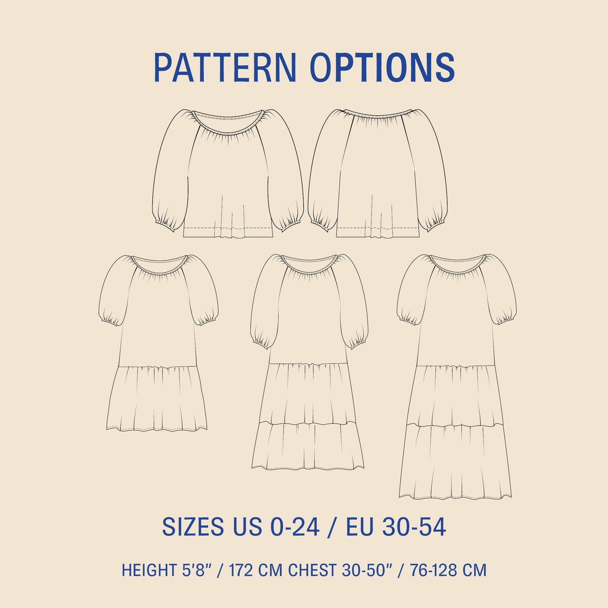 Digital Sewing Pattern - Moira blouse Sewing Pattern by Wardrobe By Me