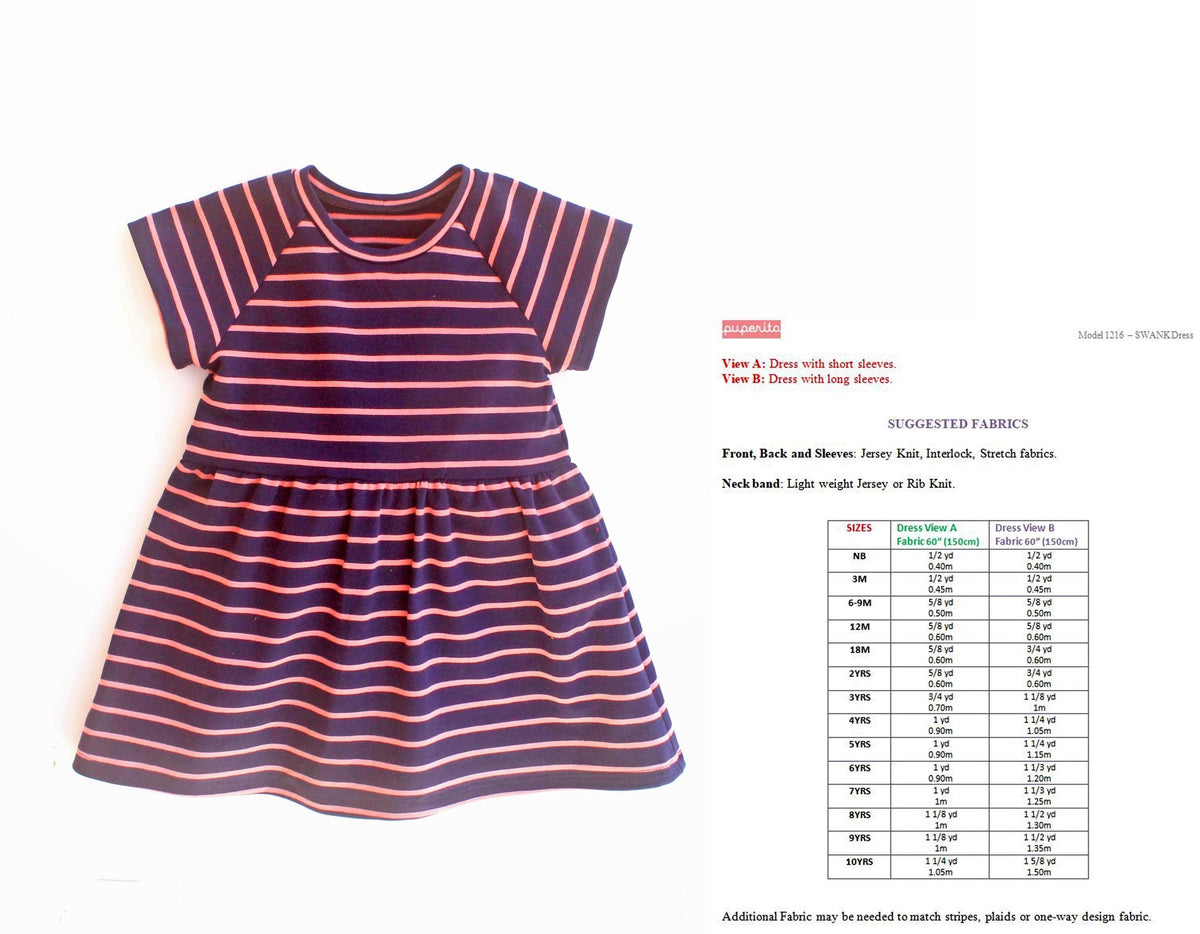 Digital Sewing Pattern - Swank Dress Pattern by Puperita