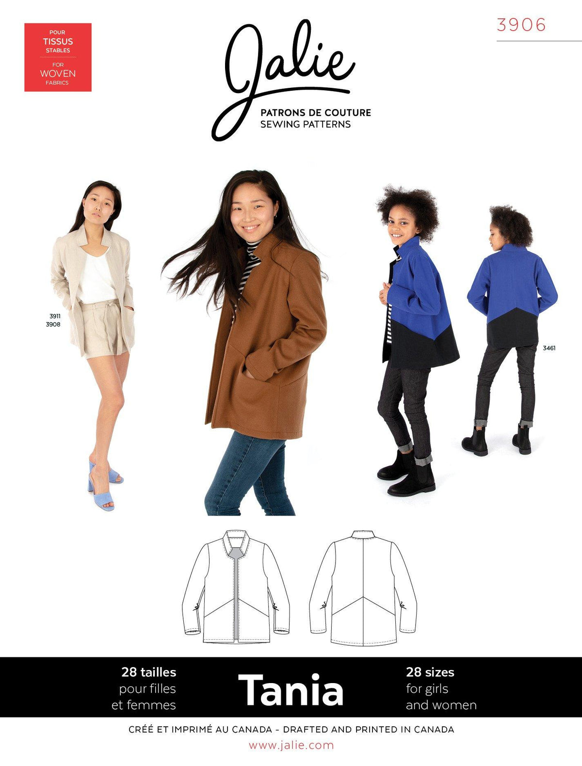 Digital Sewing Pattern - 3906 // TANIA Coatigan by Jalie