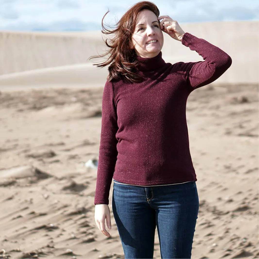 Digital Sewing Pattern - Trudy Turtleneck Tshirt Sewing Pattern by Wardrobe By Me