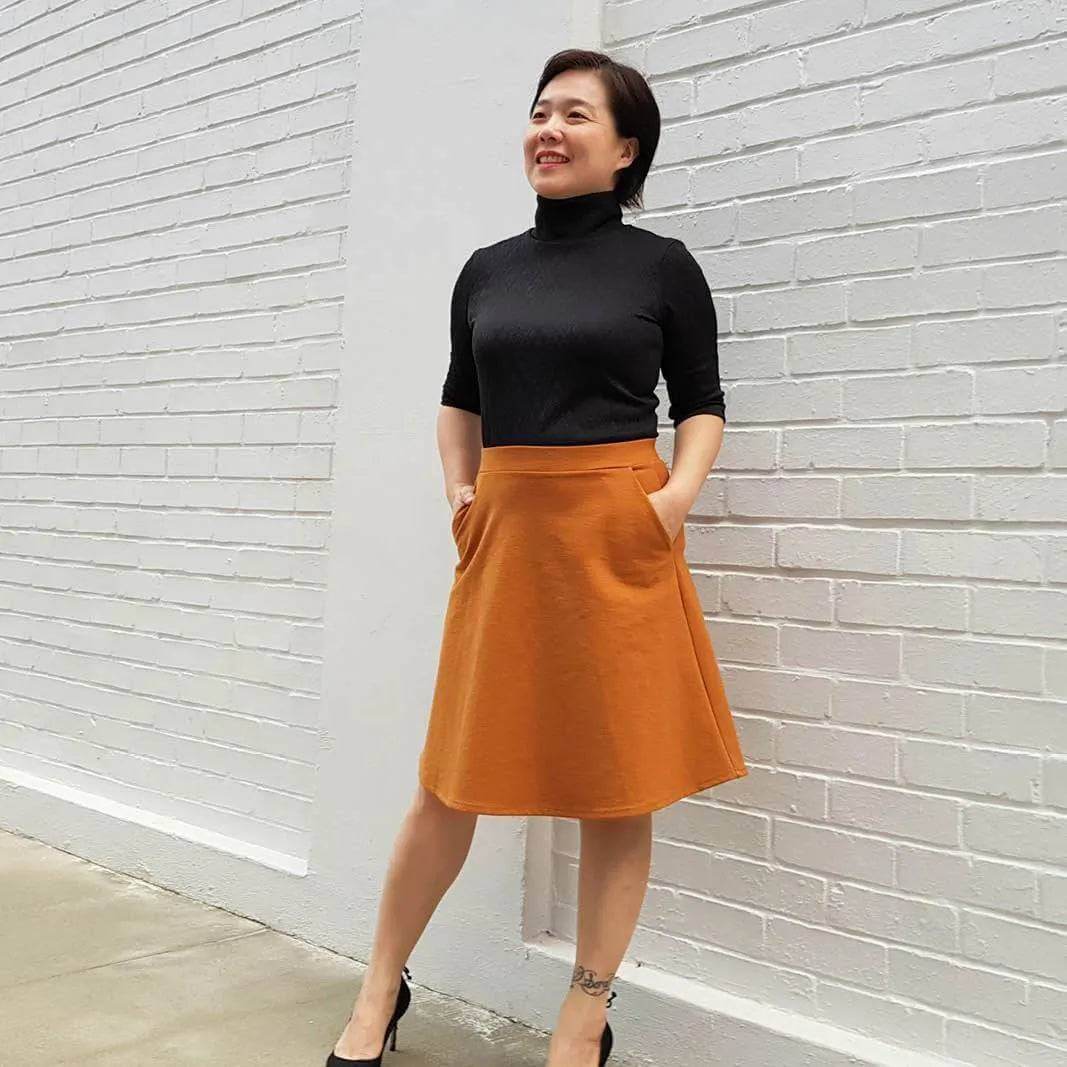 Digital Sewing Pattern - Trudy Turtleneck Tshirt Sewing Pattern by Wardrobe By Me