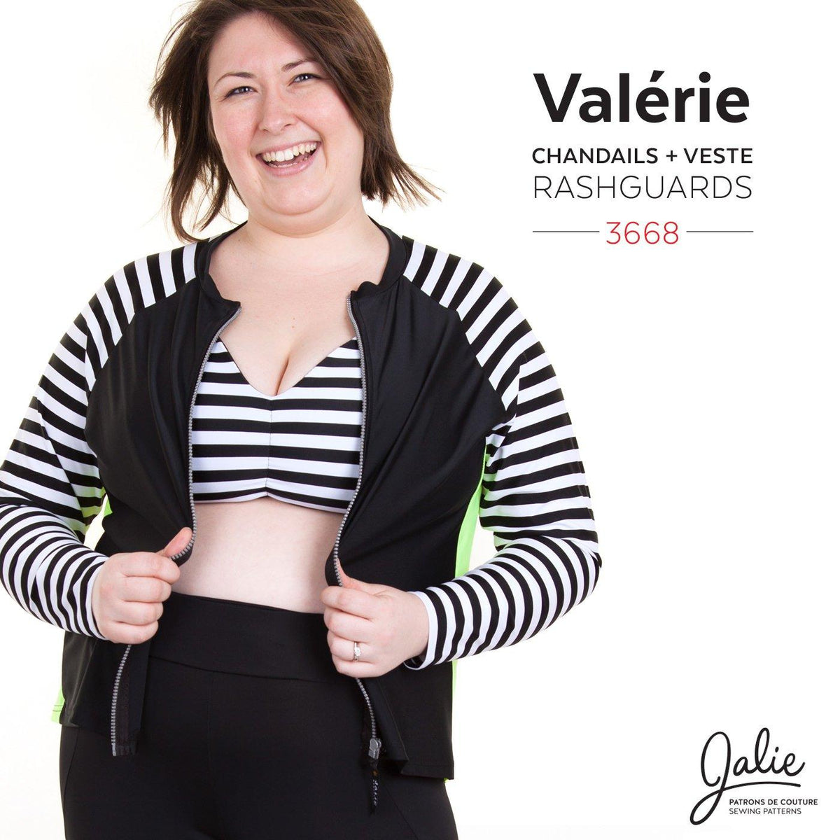 Digital Sewing Pattern - 3668 // VALÉRIE Swim Shirts - Rashguards by Jalie
